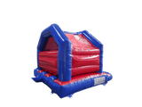 Combiné toboggan latéral de fête bleu et rouge 6x4m