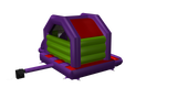 Combi toboggan latéral 4x5,5m violet, rouge et vert