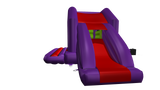 Combi toboggan latéral 4x5,5m violet, rouge et vert