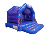 Combi toboggan latéral disco bleu et violet 4x5,5m - Prêt pour disco