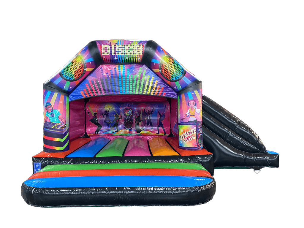 4x5.5m Multicoloured Disco Side Slide Combi - Disco Ready