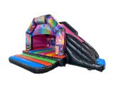 4x5.5m Multicoloured Disco Side Slide Combi - Disco Ready