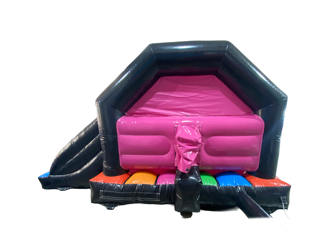 4x5.5m Multicoloured Disco Side Slide Combi - Disco Ready