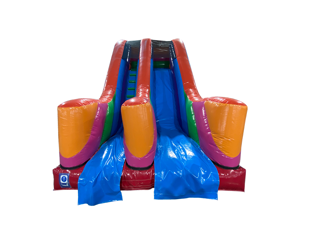 Tobogán de jardín multicolor con plataforma de 3m