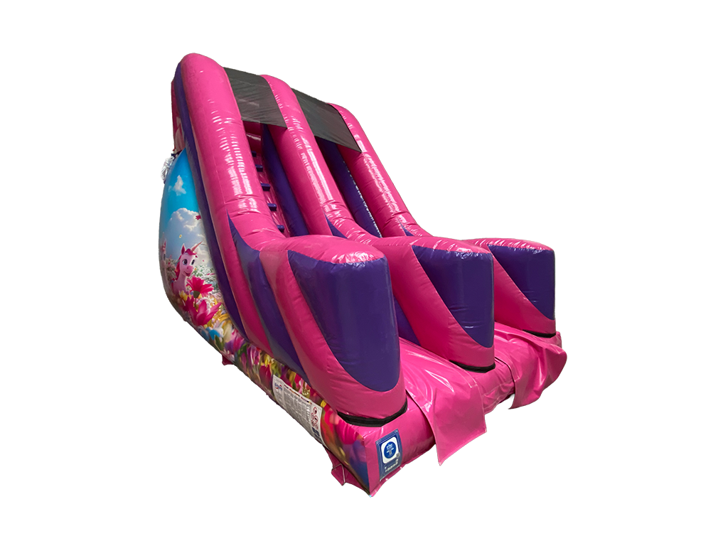 10ft Platform Fuchsia &amp; Purple Unicorn Slide