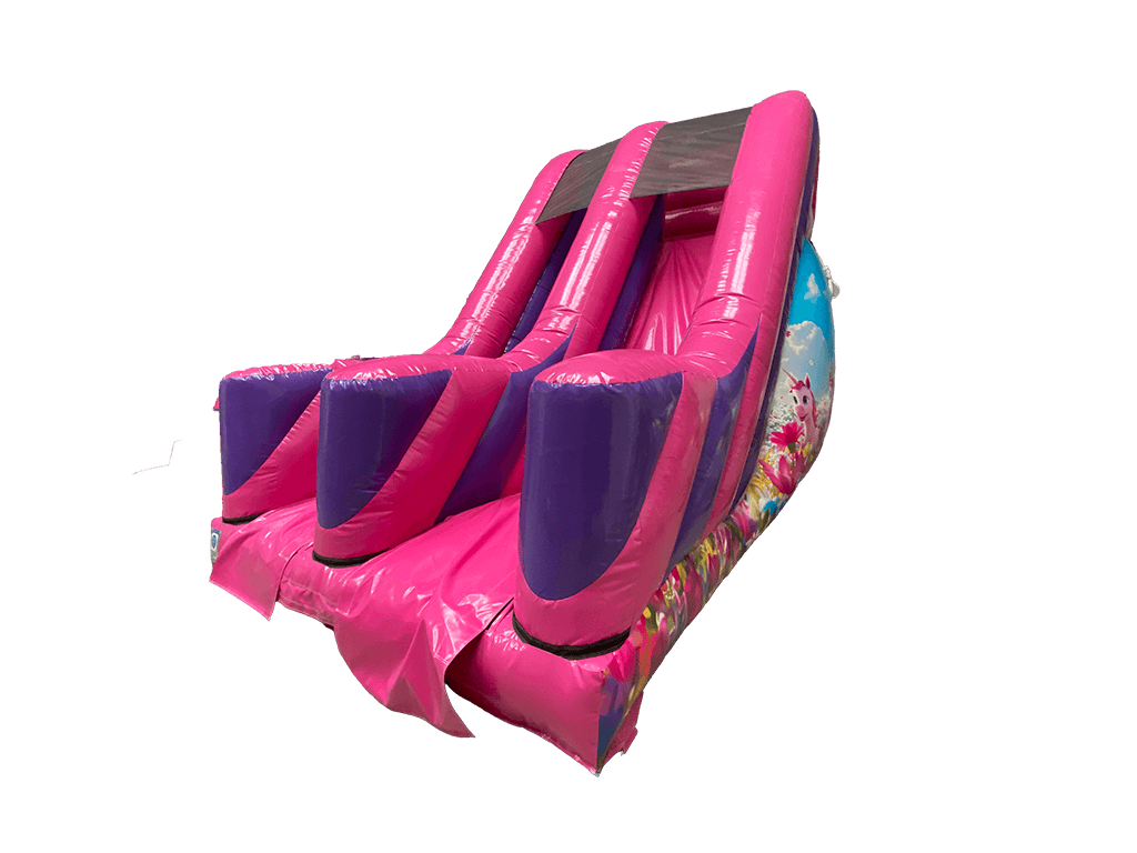 10ft Platform Fuchsia &amp; Purple Unicorn Slide