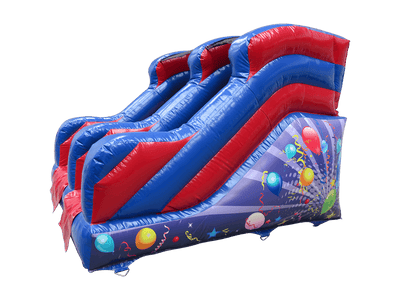 1,5m Plattform Blau & Rot Party-Rutsche