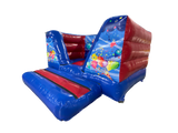 3,7 x 3,7 m Blau & Rot Party V-Front