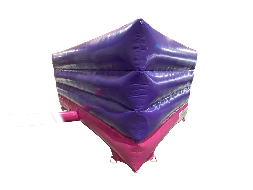 Frontal en V de unicornio fucsia y púrpura 3.7x3.7m