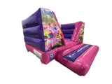 Frontal en V de unicornio fucsia y púrpura 3.7x3.7m