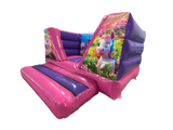 Frontal en V de unicornio fucsia y púrpura 3.7x3.7m