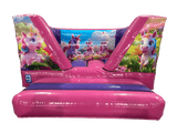 Frontal en V de unicornio fucsia y púrpura 3.7x3.7m