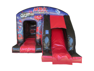 Black & Red Graffiti Box Jump & Slide