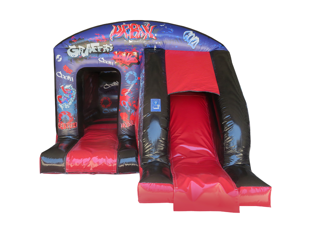 Black & Red Graffiti Box Jump & Slide