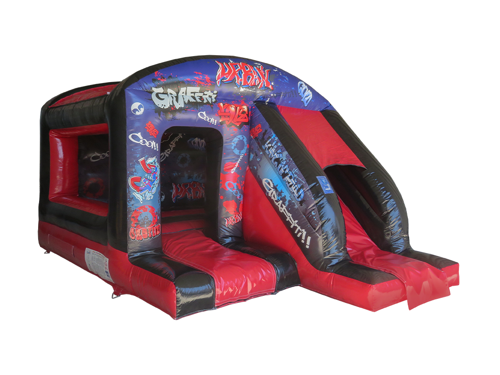 Black & Red Graffiti Box Jump & Slide
