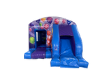 Lila & Blaue Party Box Sprung und Rutsche