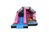 Combinado con tobogán frontal disco multicolor de 5x4 m - listo para disco
