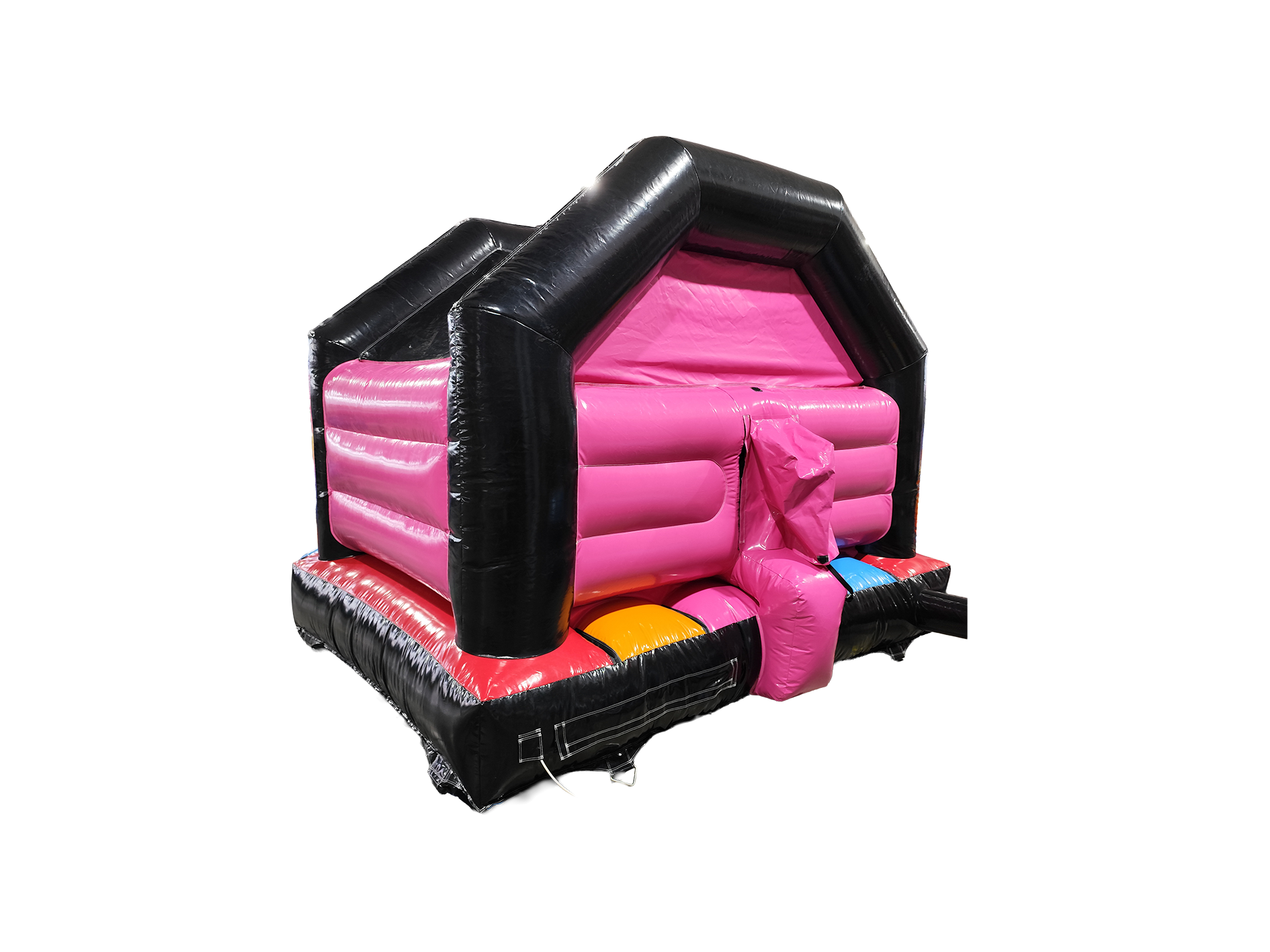 Combinado con tobogán frontal disco multicolor de 5x4 m - listo para disco
