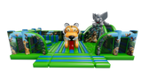 Commercial jungle inflatable activity centre for sports halls and events