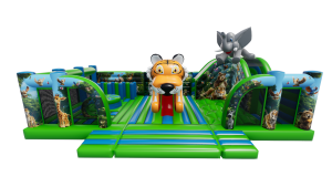 Commercial jungle inflatable activity centre for sports halls and events