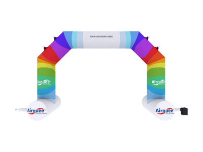 Inflatable Angled Arches with Stabilizers