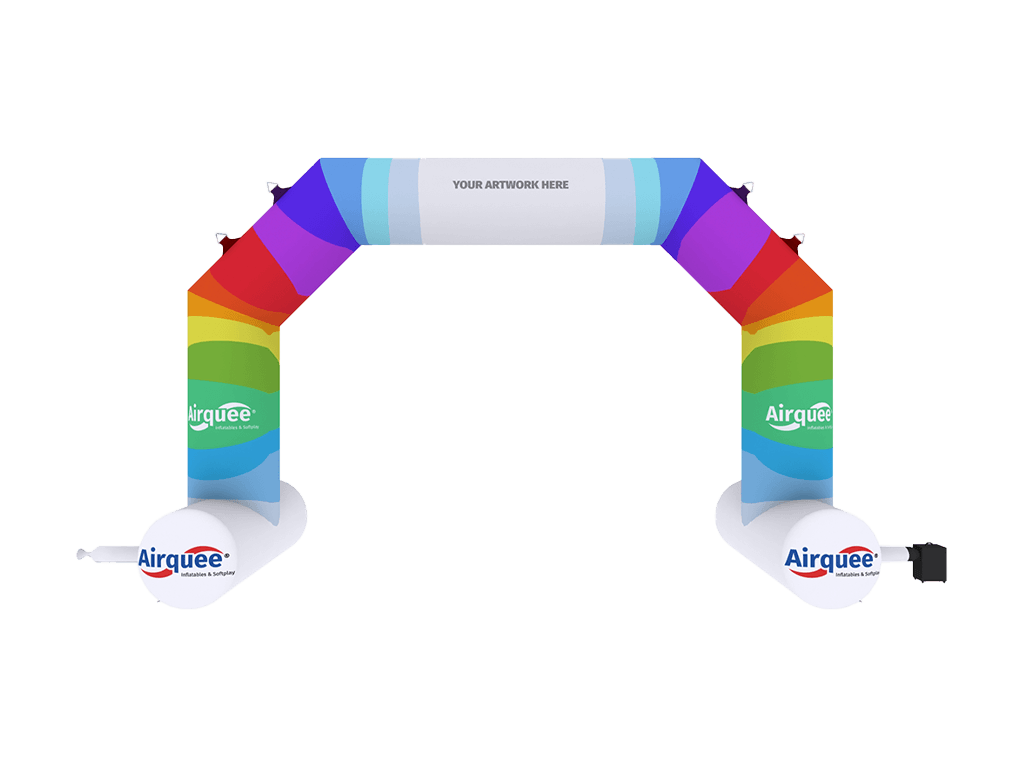 Inflatable Angled Arches with Stabilizers