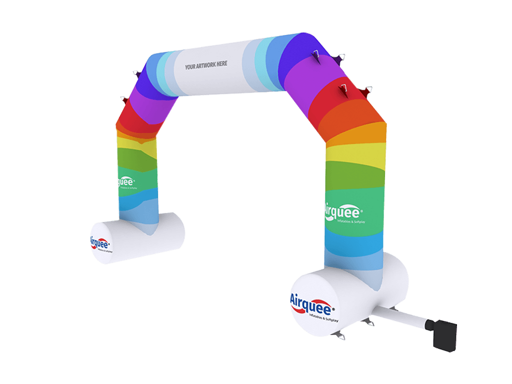 Inflatable Angled Arches with Stabilizers