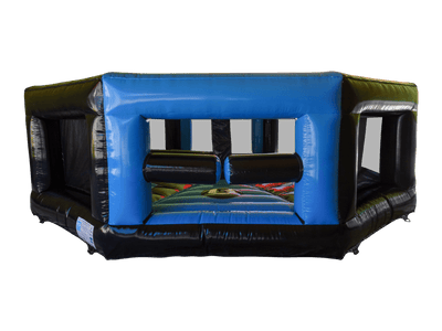 7.4m Black & Blue Last One Standing Netted Wall Bed & Duel Mechanism