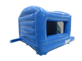 Boîte de saut et toboggan de fête bleue