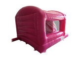Boîte de saut et toboggan de fête rose