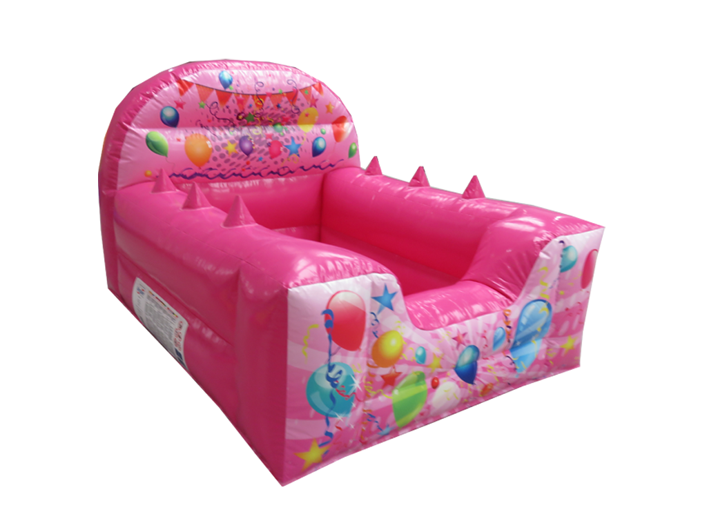 Pink Party High Back Inflatable Ball Pool