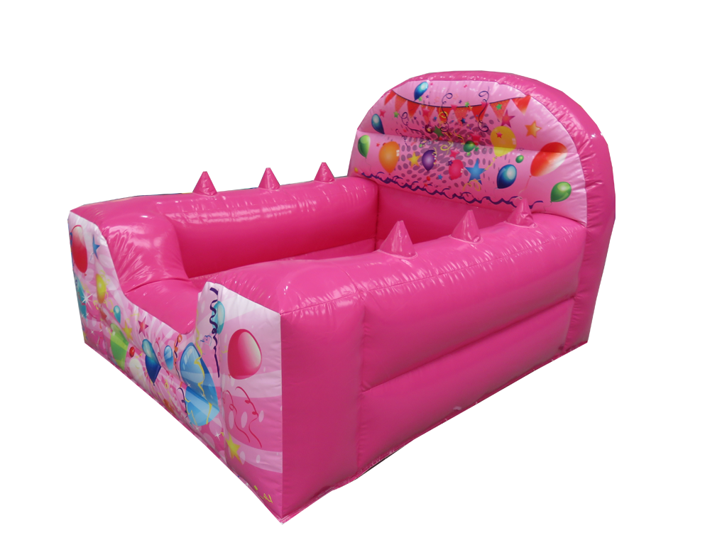 Pink Party High Back Inflatable Ball Pool