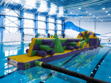 Piscine gonflable Double Trouble violette et jaune de 15m