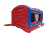 Blauw & Rood Feest Box Spring en Glijbaan