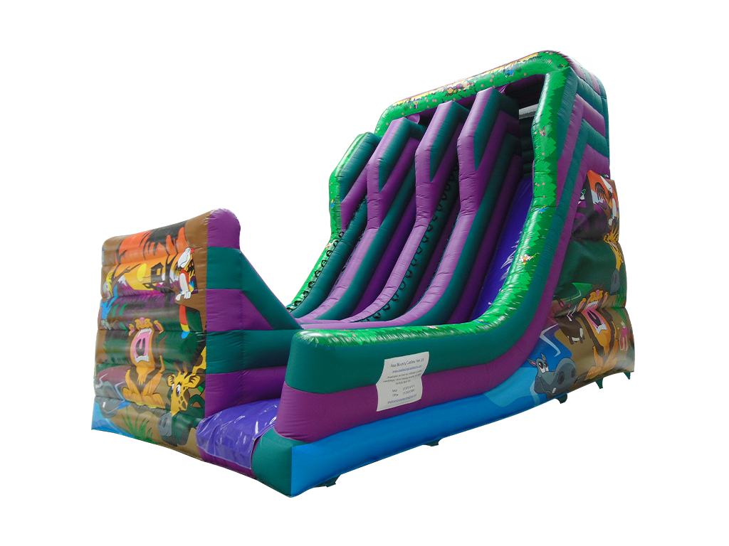 15ft Platform Jungle Slide with Front Wall