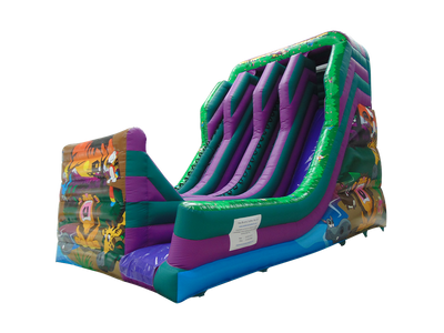 15ft Platform Jungle Slide with Front Wall