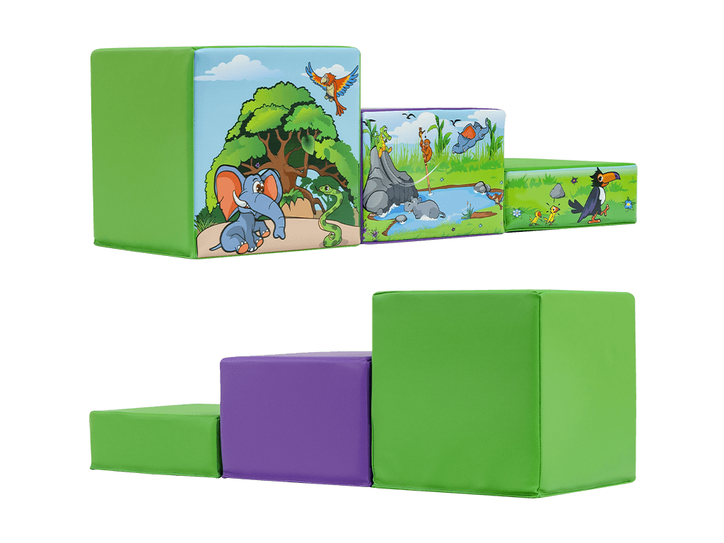 Set Soft Play Giungla da 19 pezzi