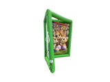 Airquee Catch It Game with Easter-themed backdrop featuring cute bunnies and eggs in a green inflatable frame.