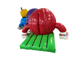 Airquee 1 Part Adventure Caterpillar inflatable obstacle course with colourful segments for kids' parties