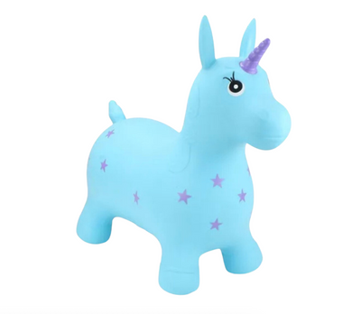 Happy Hopperz turquoise unicorn with FREE hand pump included