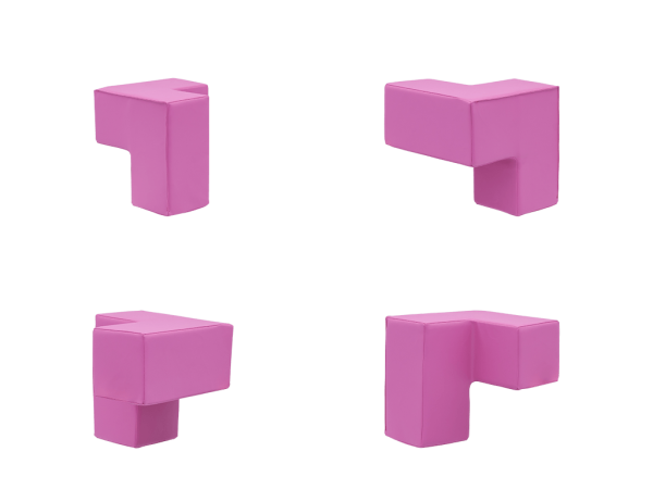 Soma Cube - Fuchsia Soma Cube - Fuchsia