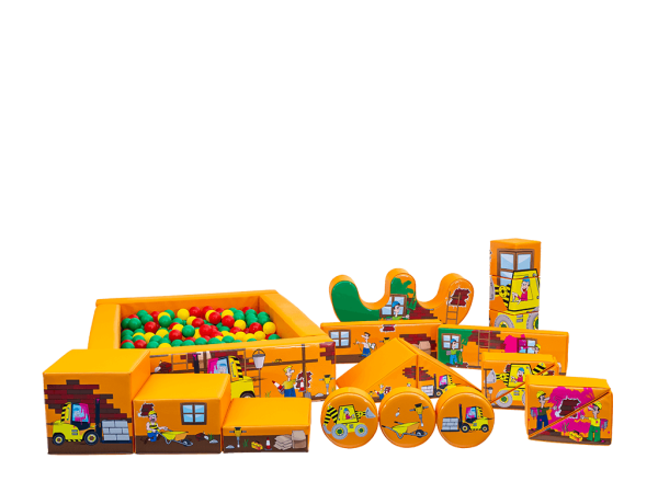 AQ7455CO - 19 pcs. Softplay Shapes Construction AQ7455CO - 19 pcs. Softplay Shapes Construction