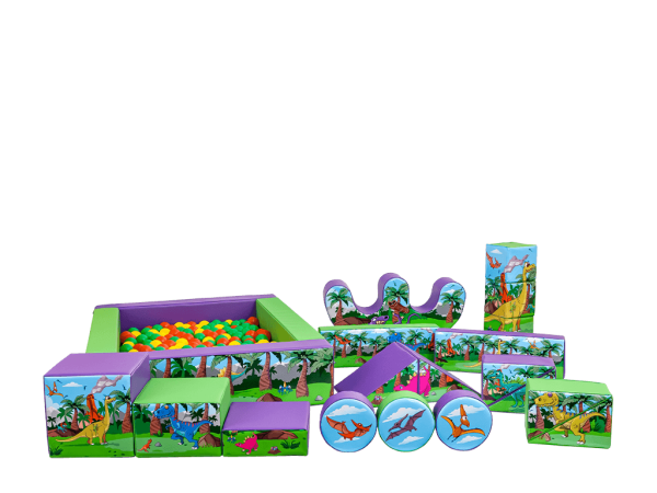 AQ7455DIN - 19 pcs. Softplay Shapes Dino