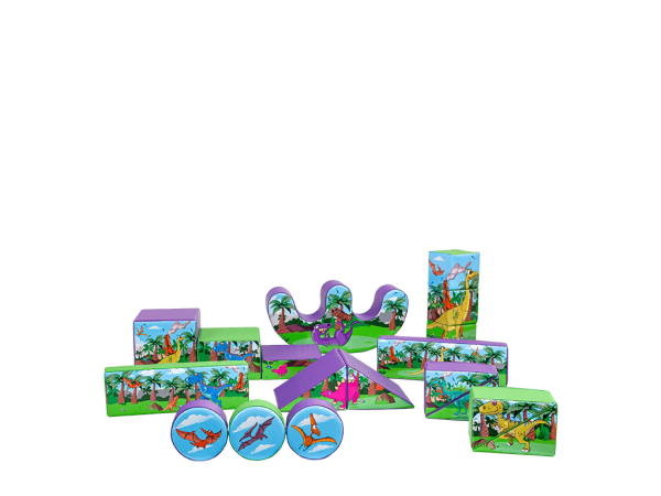 AQ7515DIN - 18 pcs. Softplay Shapes Dino