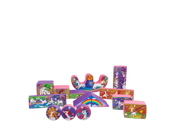 AQ7515UN - 18 pcs. Softplay Shapes Unicorn