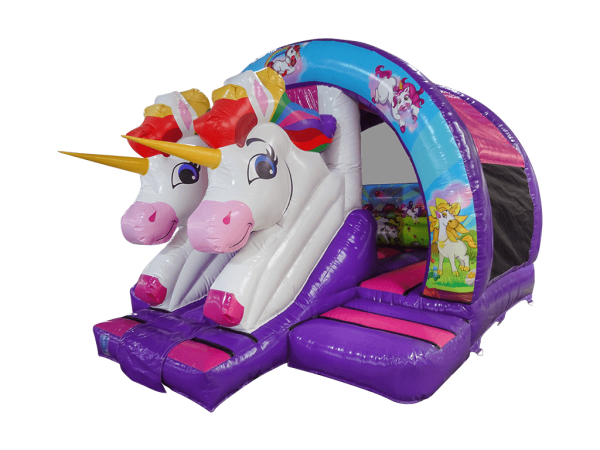 AQ8527 - 15 x 15ft Front Slide Unicorn Curved Bouncer-2