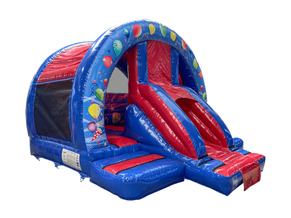 AQ8612PABLRE - 16x 14ft Party Blue and Red Curved Front Slide Bouncer-6 AQ8612PABLRE - 16x 14ft Party Blue and Red Curved Front Slide Bouncer-6