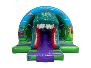 AQ8507 - 16ft x 14ft 3D Dino Curved Front Slide Bouncer