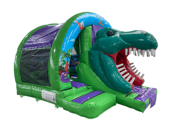 AQ8507 - 16ft x 14ft 3D Dino Curved Front Slide Bouncer-6 AQ8507 - 16ft x 14ft 3D Dino Curved Front Slide Bouncer-6
