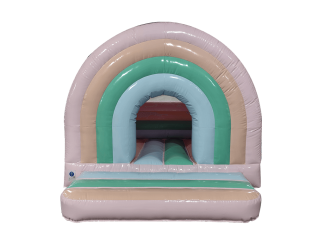 Château gonflable midi pastel Arc-en-ciel 3,8x3,7m